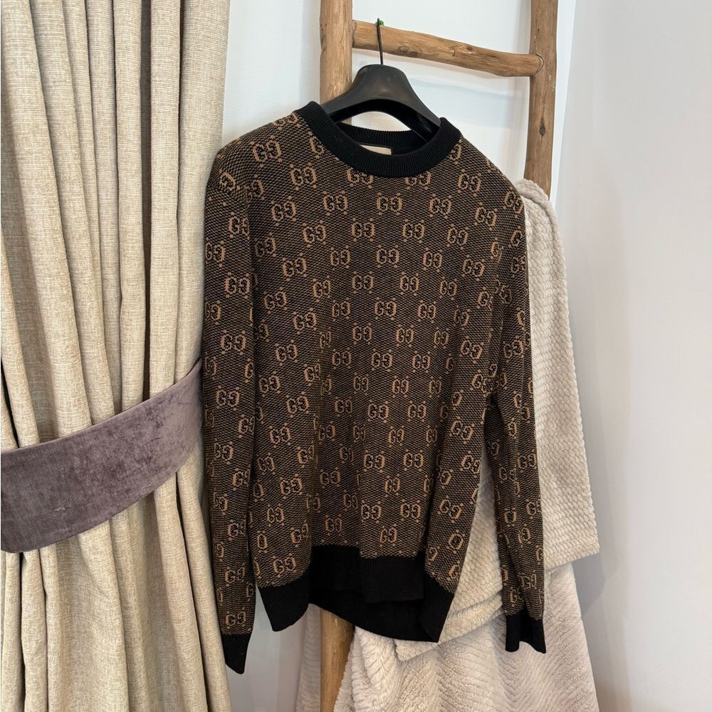 NWOT Gucci GG jacquard wool sweater - Picture 8 of 11